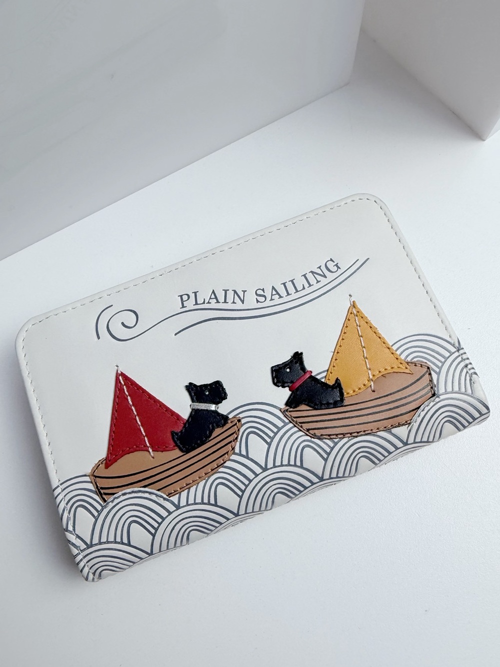 Radley London Leather Wallet Plain Sailing appliqué design with Scottie Dogs